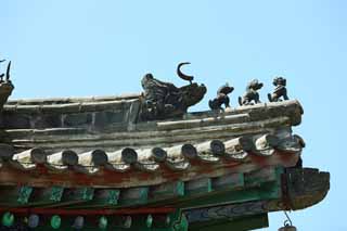 fotografia, materiale, libero il panorama, dipinga, fotografia di scorta,Cottage di montagna che passa l'estate il tempio di Yongyou, dragone, , bestia di corsa, Ch'ing