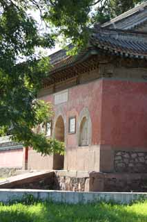 Foto, materieel, vrij, landschap, schilderstuk, bevoorraden foto,Shuxiang Tempel, Ik word in rood geschilderd, Chaitya, De ravages, Tibetaan Boeddhisme