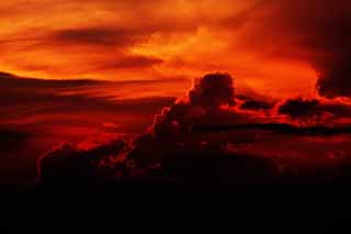 photo,material,free,landscape,picture,stock photo,Creative Commons,The sunset clouds, cloud, At dark, I am crimson, Brightness