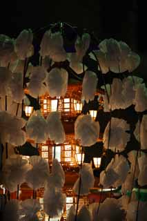 fotografia, materiale, libero il panorama, dipinga, fotografia di scorta,Servizio commemorativo buddista molte lampade, torre per Taho-nyorai, Molti splendono, linea, fiore artificiale