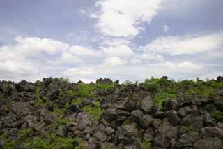 photo,material,free,landscape,picture,stock photo,Creative Commons,Blue sky and lava, blue sky, lava, rock, cloud