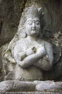 fotografia, material, livra, ajardine, imagine, proveja fotografia,Uma imagem de HangzhouLingyingTemple de Buda se inscreveu no precipcio polido, Budismo, Ishibotoke, Imagem budista, Faith