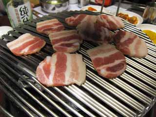 Foto, materiell, befreit, Landschaft, Bild, hat Foto auf Lager,Korea-wie gebratenes Fleisch, Schweinefleisch, Gebratenes Fleisch, Fettiges Fleisch, 