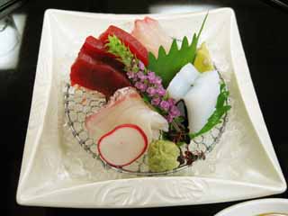 photo,material,free,landscape,picture,stock photo,Creative Commons,Sashimi, Japanese food, sea bream, perilla, tuna