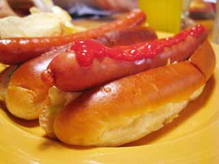 photo,material,free,landscape,picture,stock photo,Creative Commons,A hot dog, weiner, Sausage, hot dog, Ketchup