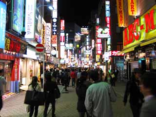 fotografia, materiale, libero il panorama, dipinga, fotografia di scorta,Shibuya concentra strada, Neon, cartello, Il centro,  vivace
