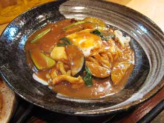 , , , , ,  .,Curry udon, Curry, eggplant, fried ,  