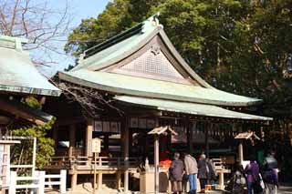 Foto, materiell, befreit, Landschaft, Bild, hat Foto auf Lager,Kamakura-gu Schreinfrontschrein, Schintoistischer Schrein, Der Kaiser Meiji, Kamakura, Masashige Kusuki