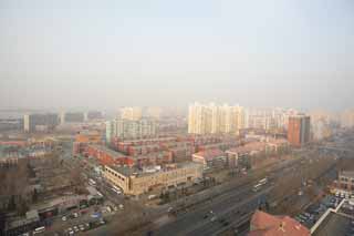 fotografia, materiale, libero il panorama, dipinga, fotografia di scorta,Pechino della sera, Un appartamento, macchina, costruendo, tangenziale