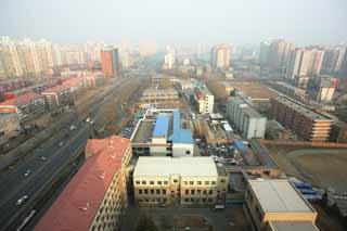 Foto, materieel, vrij, landschap, schilderstuk, bevoorraden foto,Beijing van de avond, Een appartement, Auto, Gebouw, Randweg
