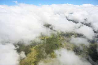 fotografia, materiale, libero il panorama, dipinga, fotografia di scorta,Isola di Hawaii fotografia aerea, nube, foresta, erboso chiaramente, aeroporto