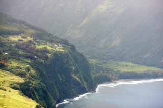 fotografia, materiale, libero il panorama, dipinga, fotografia di scorta,Isola di Hawaii Waipio Valley, , , , 