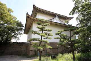 fotografia, material, livra, ajardine, imagine, proveja fotografia,Castelo de Osaka Rokuban torre, , , , 