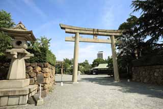 fotografia, material, livra, ajardine, imagine, proveja fotografia,Castelo de Osaka Toyokuni santurio, , , , 