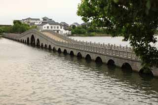 photo,material,free,landscape,picture,stock photo,Creative Commons,Zhouzhuang all Fu Bridge, , , , 