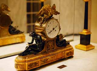 photo,material,free,landscape,picture,stock photo,Creative Commons,Table clock, clock, table clock, sculpture, 