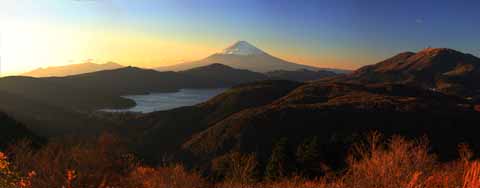 Foto, materieel, vrij, landschap, schilderstuk, bevoorraden foto,De god van de bergen en Mount Fuji, , , , 