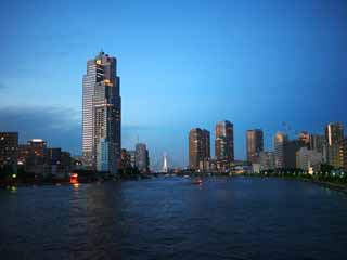 Foto, materieel, vrij, landschap, schilderstuk, bevoorraden foto,De Sumida rivier, , , , 