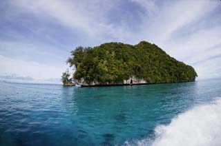 Foto, materieel, vrij, landschap, schilderstuk, bevoorraden foto,Palauan eilanden, Blauwe lucht, Woud, Eiland, Golf