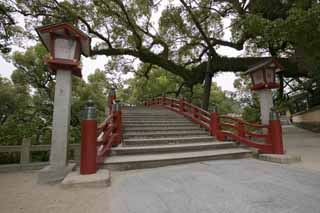 photo, la matire, libre, amnage, dcrivez, photo de la rserve,Temma, temple Dazaifu, pont, chemin, Escalier, railler