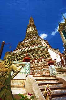 illust,tela,gratis,paisaje,fotografa,idea,pintura,Lpiz de color,dibujo,Templo del amanecer, Templo, Idea Buddhist, Azulejo, Bangkok