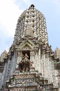 photo, la matire, libre, amnage, dcrivez, photo de la rserve,Une image de Temple de Dawn, temple, Image bouddhiste, carreau, Bangkok
