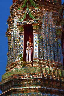 illust, materiale, libero panorama, ritratto dipinto, matita di colore disegna a pastello, disegnando,Un'immagine di Tempio di Dawn, tempio, Immagine buddista, tegola, Bangkok