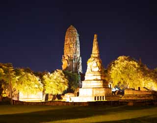 Foto, materieel, vrij, landschap, schilderstuk, bevoorraden foto,Wat Phraram, Wereldwijd cultureel heritage, Boeddhisme, Gebouw, Ayutthaya verblijft