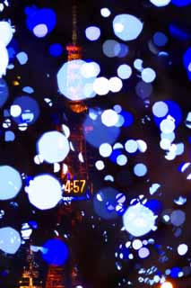 photo,material,free,landscape,picture,stock photo,Creative Commons,The television tower which wears light, X'mas, Illuminations, light, I am beautiful
