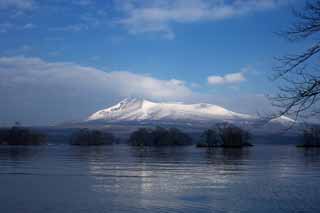 foto,tela,gratis,paisaje,fotografa,idea,Lugar de invierno de Onumakoen, , Lago, Lake Onuma, Cielo azul