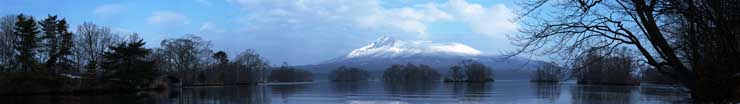 fotografia, materiale, libero il panorama, dipinga, fotografia di scorta,Scena di inverno di Onumakoen vista intera, , lago, Lago Onuma, cielo blu