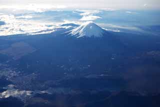 foto,tela,gratis,paisaje,fotografa,idea,Monte. Fuji, Monte. Fuji, Singularidad, Wistaria japons, Una aerofoto