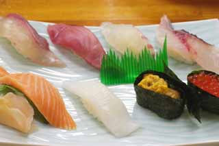 Foto, materiell, befreit, Landschaft, Bild, hat Foto auf Lager,Fassen Sie Sushi an, Fisch richtet an, Sushi, , 