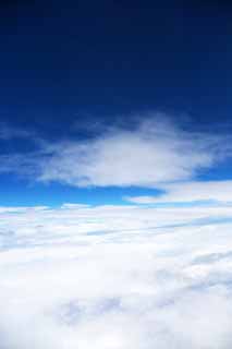 Foto, materiell, befreit, Landschaft, Bild, hat Foto auf Lager,Stratospheric blauw, Meer der Wolken, Wolke, Himmel, Ein Flugzeug