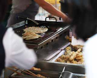 fotografia, material, livra, ajardine, imagine, proveja fotografia,Um posto de Chijimi, Okonomiyaki, Tempura, , Oden