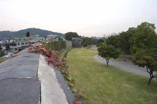 Foto, materieel, vrij, landschap, schilderstuk, bevoorraden foto,Kitanishi vuurwapen toren van Hwaseong Fortress, Kasteel, Stenige bestrating, Tichel, Kasteel muur