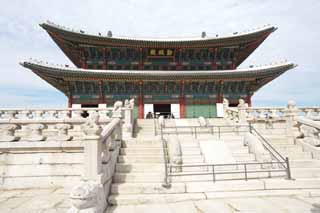 photo, la matire, libre, amnage, dcrivez, photo de la rserve,Kunjongjon de Kyng-bokkung, btiment en bois, patrimoine de l'humanit, Confucianisme, Beaucoup de parcelles appellent