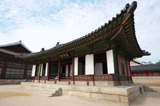 Foto, materieel, vrij, landschap, schilderstuk, bevoorraden foto,Tienduizend voorjaar van Kyng-bokkung, Van hout gebouw, Wereld heritage, Confucianism, Manchunjeon