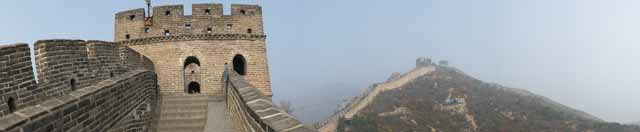 photo,material,free,landscape,picture,stock photo,Creative Commons,Great Wall panorama, Walls, Lou Castle, Xiongnu, Emperor Guangwu of Han