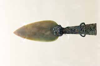 photo,material,free,landscape,picture,stock photo,Creative Commons,Ancient Chinese bronze ware, Weapon, Jade sword pike, Yin Yang thought, Ding