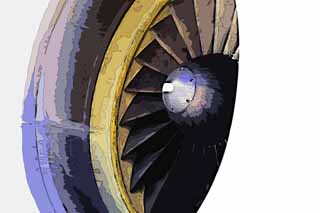 illustration,material,free,landscape,picture,painting,color pencil,crayon,drawing,Finn's jet engine, Jet plane, Engine, Wing, Output