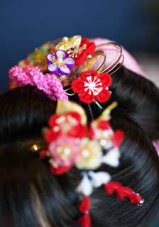 Foto, materiell, befreit, Landschaft, Bild, hat Foto auf Lager,Shichi-Go-San Haar Ornamente, , Haare, Japanische Bindung, Mdchen