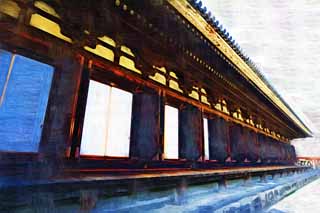 illust, materiale, libero panorama, ritratto dipinto, matita di colore disegna a pastello, disegnando,Sala del Re di Lotus, , , Fujin Raijin si accalcano Reparto e 28, Hideyoshi Taikou