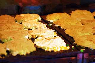 illust, , , , , ,  ,  , .,Okonomiyaki Cake,  shoga, , Teppan, Festivities