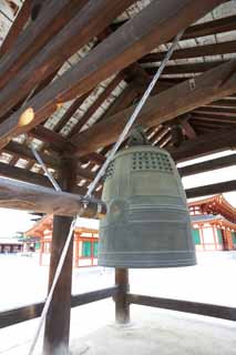 photo,material,free,landscape,picture,stock photo,Creative Commons,Yakushi-ji Temple bell tower, I am painted in red, The Buddha of Healing, Buddhist monastery, Chaitya