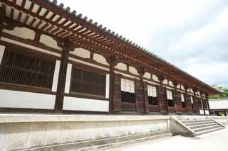 photo,material,free,landscape,picture,stock photo,Creative Commons,Toshodai-ji Temple lecture hall, The Imperial Court architecture, wooden building, Buddhist monastery, Chaitya