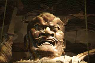 foto,tela,gratis,paisaje,fotografa,idea,Temple Rey estatua de Deva de madera de ji de - de Todai, Templo de Todai - ji, Escultura de Buddhism, Unkei, Chaitya