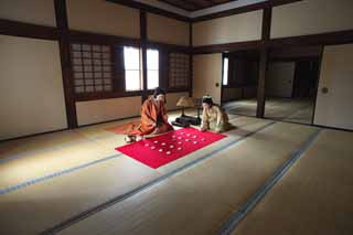 Foto, materieel, vrij, landschap, schilderstuk, bevoorraden foto,De kamer van de Himeji-jo Kasteel makeup oar, Vier nationale schatten Kasteel, Sadanori Akamatsu, Shigetaka Kuroda, Hideyoshi Hashiba