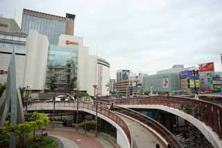 fotografia, material, livra, ajardine, imagine, proveja fotografia,O Sannomiya estacionam honestamente, Sannomiya, loja de departamentos, O centro da cidade, Kansai