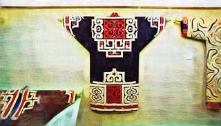 illust, material, livram, paisagem, quadro, pintura, lpis de cor, creiom, puxando,A fantasia de povo de Ainu, padro, jaqueta, Bordado, Ainu